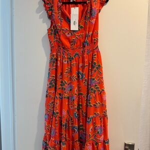 Sugarlips Red Floral Maxi Dress NWT